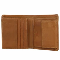 Greenburry Herrengeldbörsen Hochformat<Tornado Geldbörse RFID Schutz Leder 9 cm peanut brown