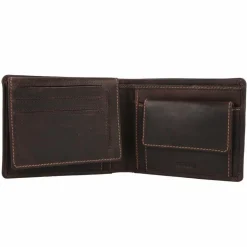 Greenburry Herrengeldbörsen Querformat<Tornado Geldbörse RFID Schutz Leder 13 cm teak brown