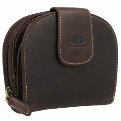 Greenburry Damengeldbörsen Querformat<Tornado Geldbörse RFID Schutz Leder 14 cm teak brown