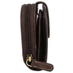 Greenburry Damengeldbörsen Querformat<Tornado Geldbörse RFID Schutz Leder 14 cm teak brown