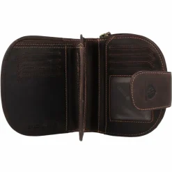 Greenburry Damengeldbörsen Querformat<Tornado Geldbörse RFID Schutz Leder 14 cm teak brown