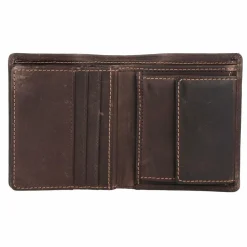 Greenburry Herrengeldbörsen Hochformat<Tornado Geldbörse RFID Schutz Leder 9 cm teak brown