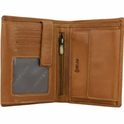 Clearance Greenburry Tornado Geldbörse RFID Schutz Leder 10 cm peanut brown