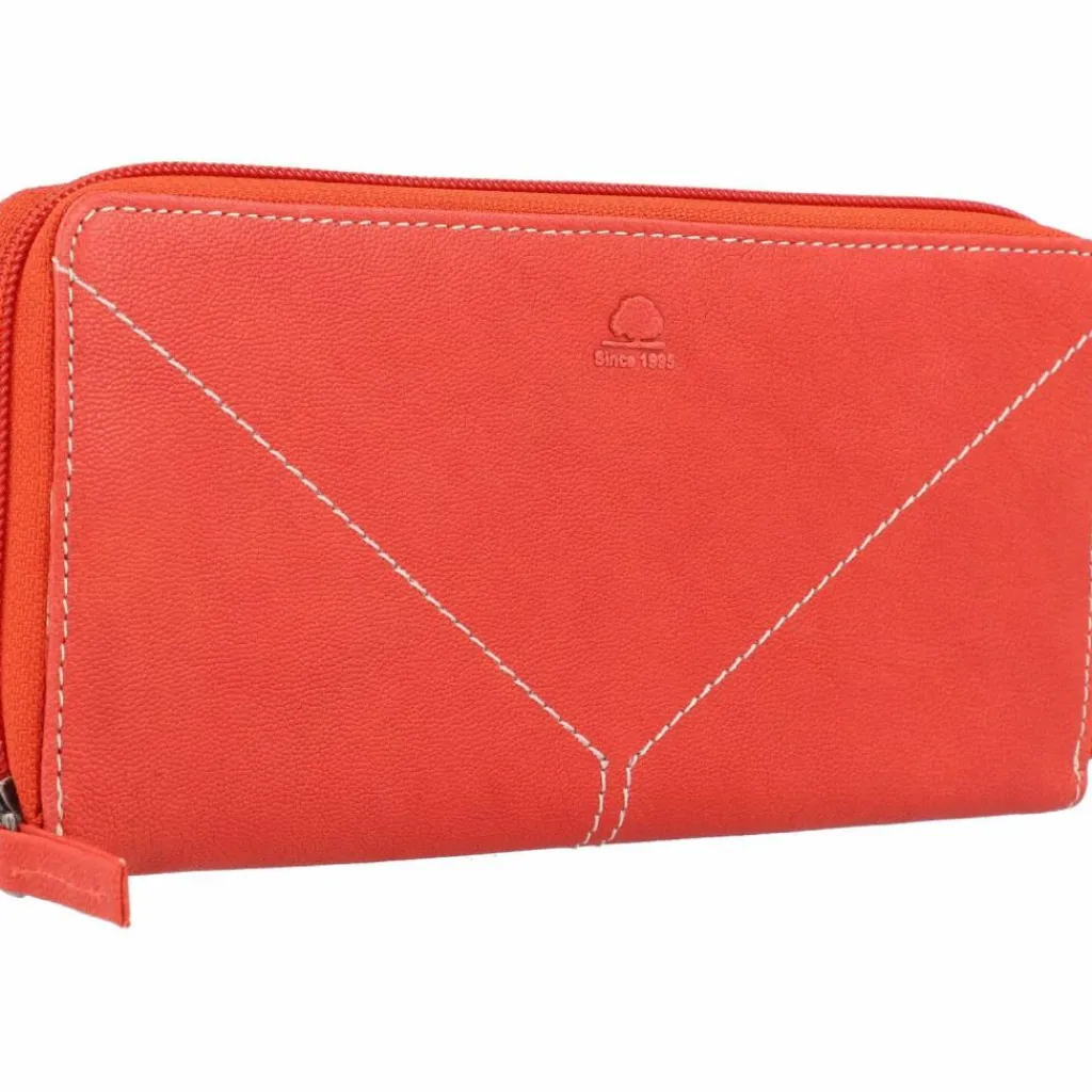 Hot Greenburry Tumble Nappa Geldbörse Leder 20 cm tomato