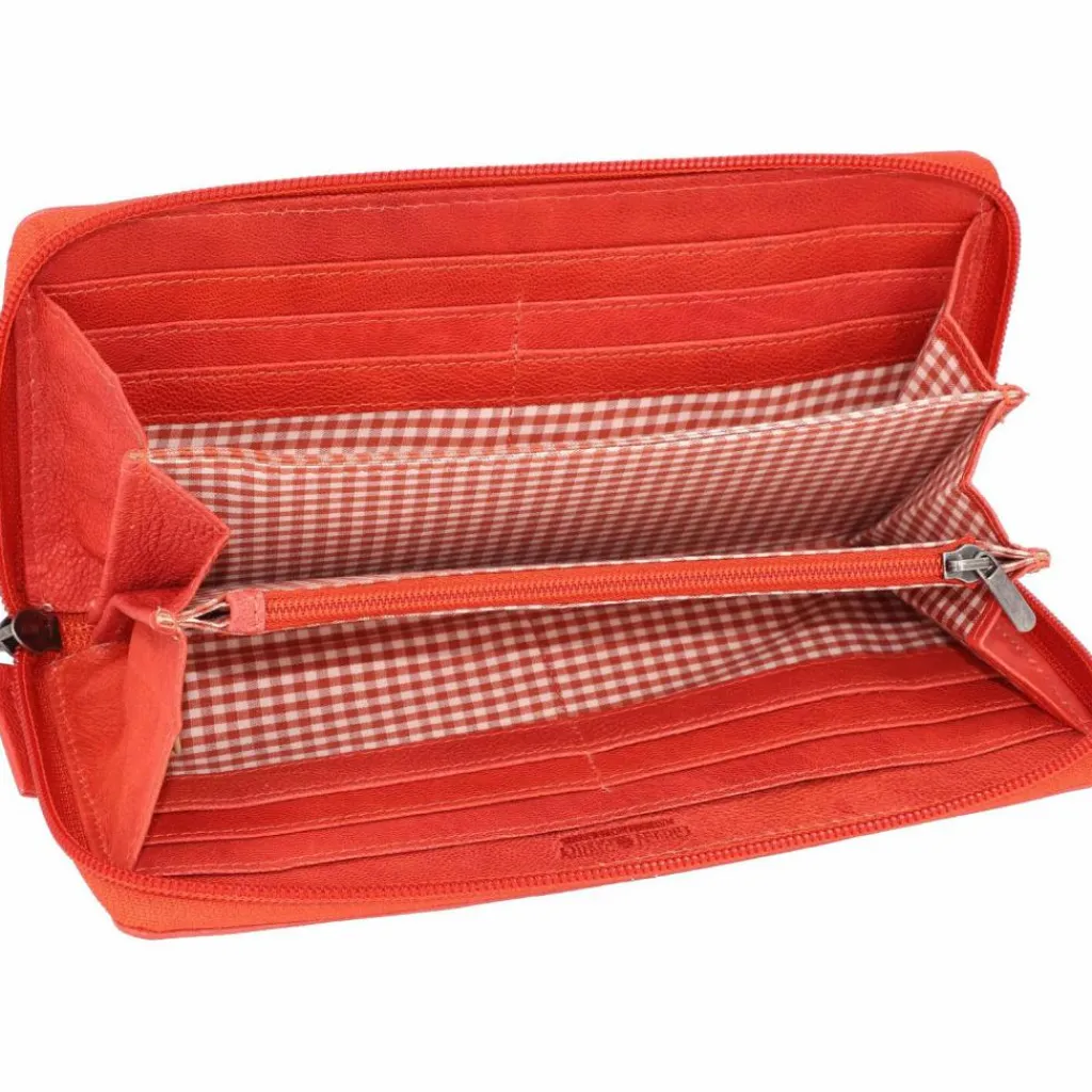 Hot Greenburry Tumble Nappa Geldbörse Leder 20 cm tomato