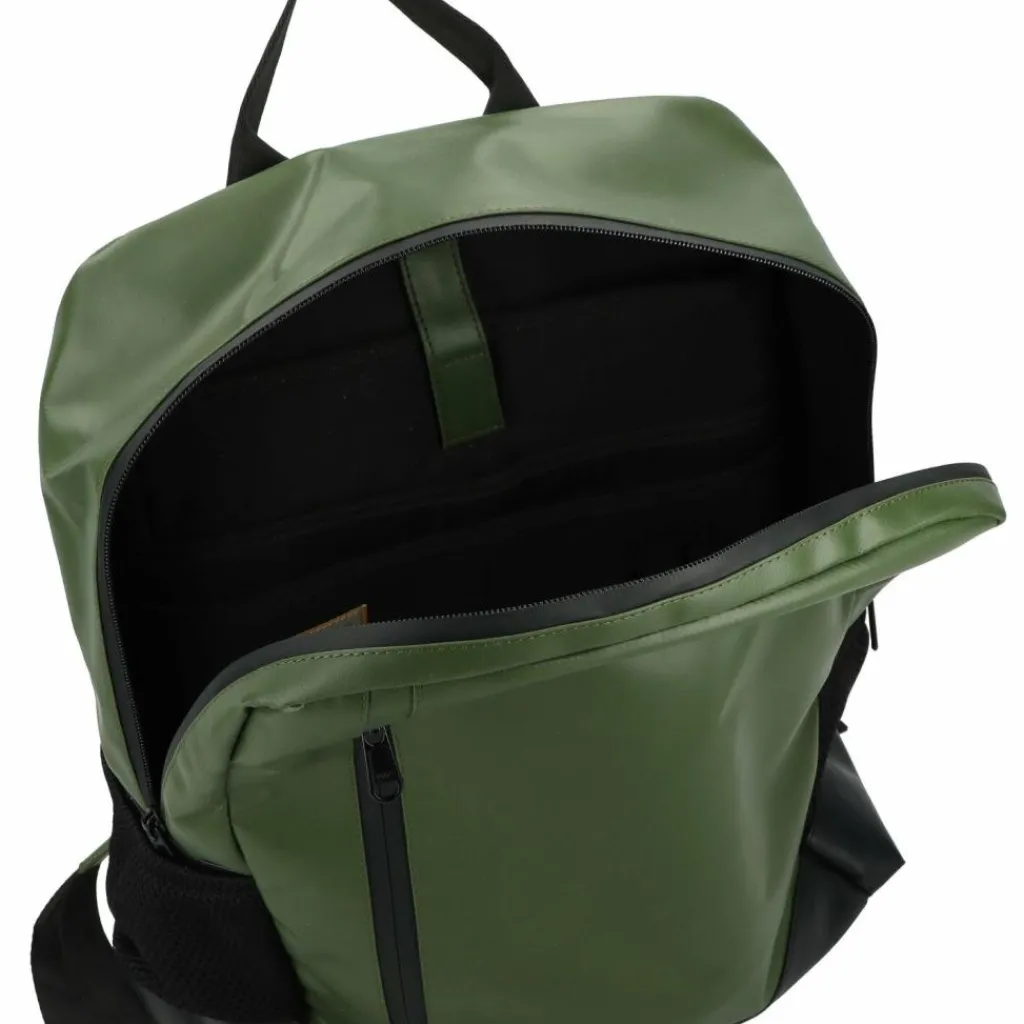 Best Greenburry Upcycled Tarpaulin Daypack 39.5 cm Laptopfach olive-black