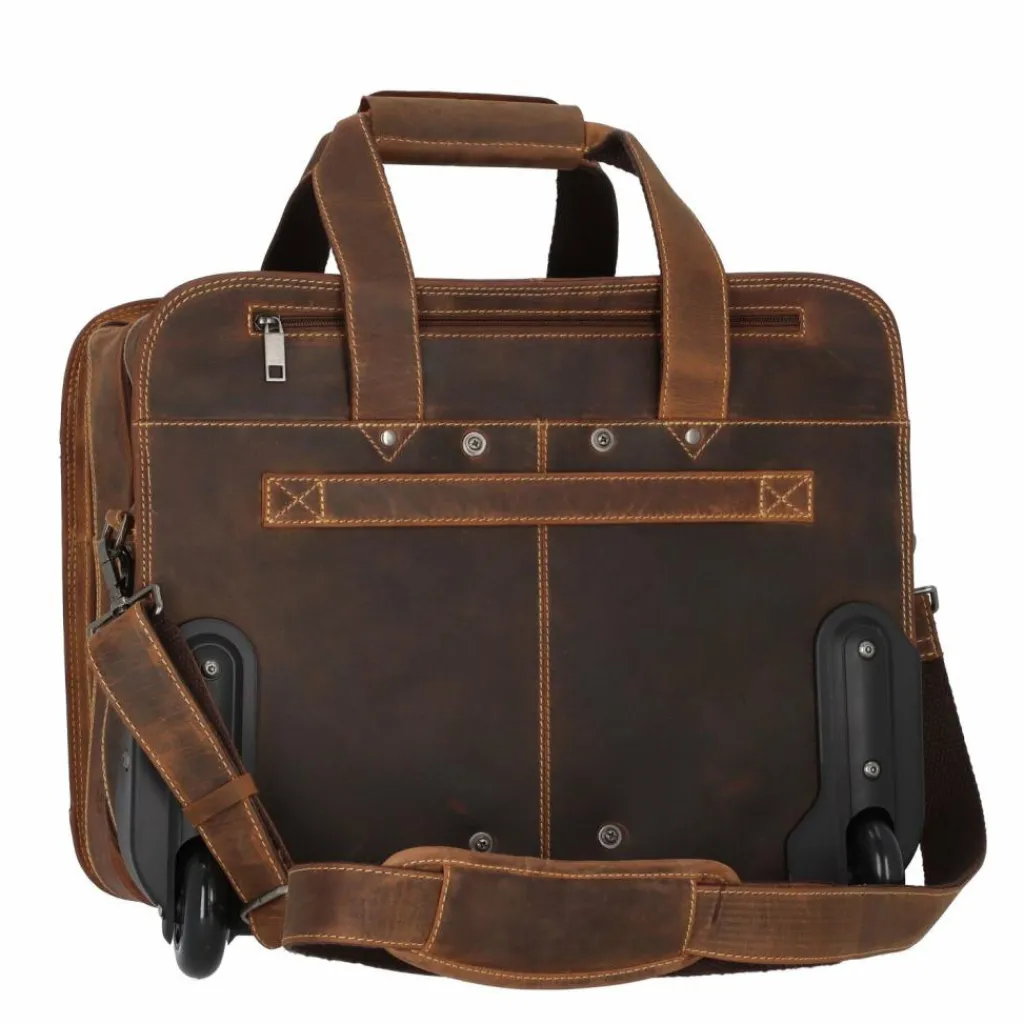 Greenburry Laptoptaschen|Businesstrolleys Mit Laptopfach<Vintage 2 Rollen Businesstrolley 33 cm Laptopfach braun