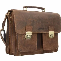 Best Greenburry Vintage Aktentasche Leder 40 cm brown