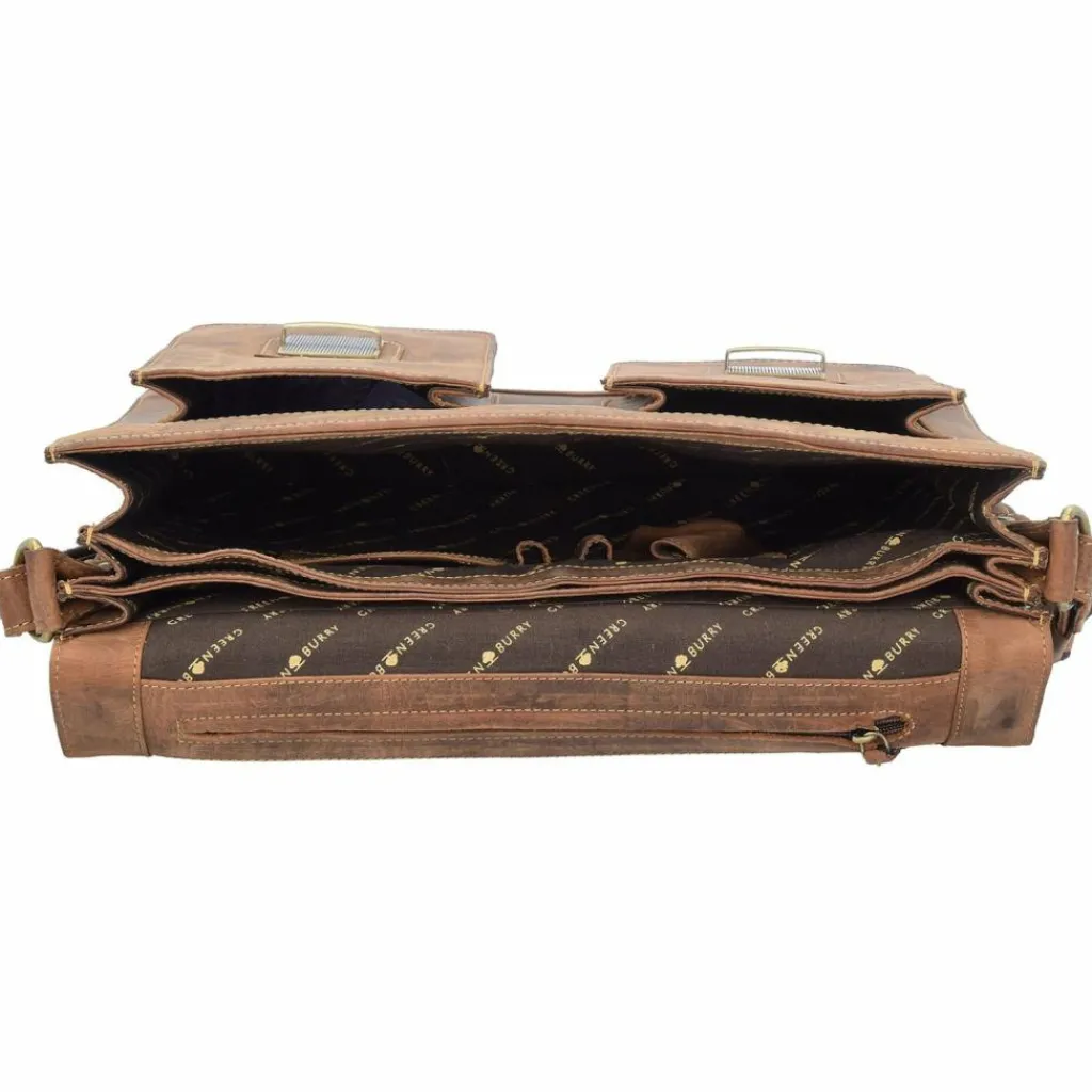 Best Greenburry Vintage Aktentasche Leder 40 cm brown