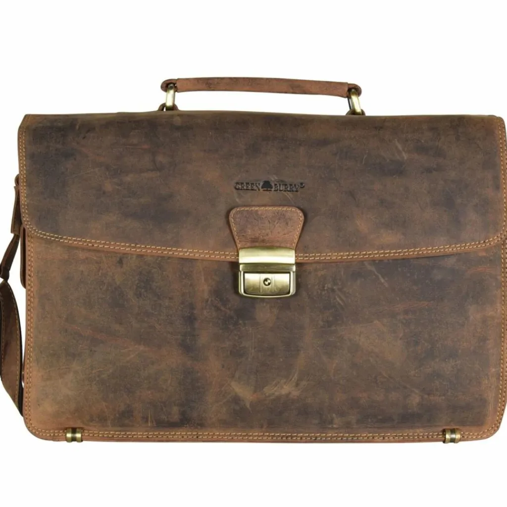 Greenburry Laptoptaschen|Aktentaschen<Vintage Aktentasche Leder 40 cm Laptopfach braun