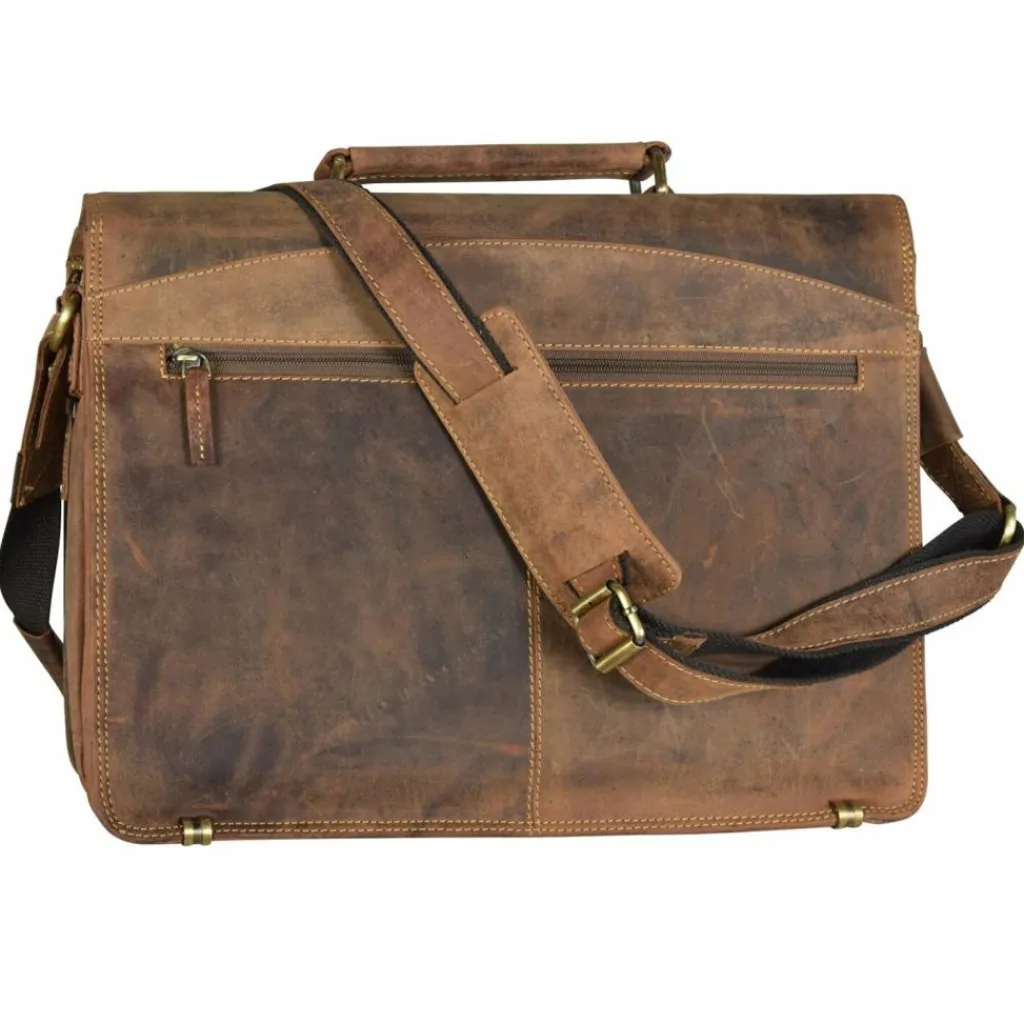 Greenburry Laptoptaschen|Aktentaschen<Vintage Aktentasche Leder 40 cm Laptopfach braun