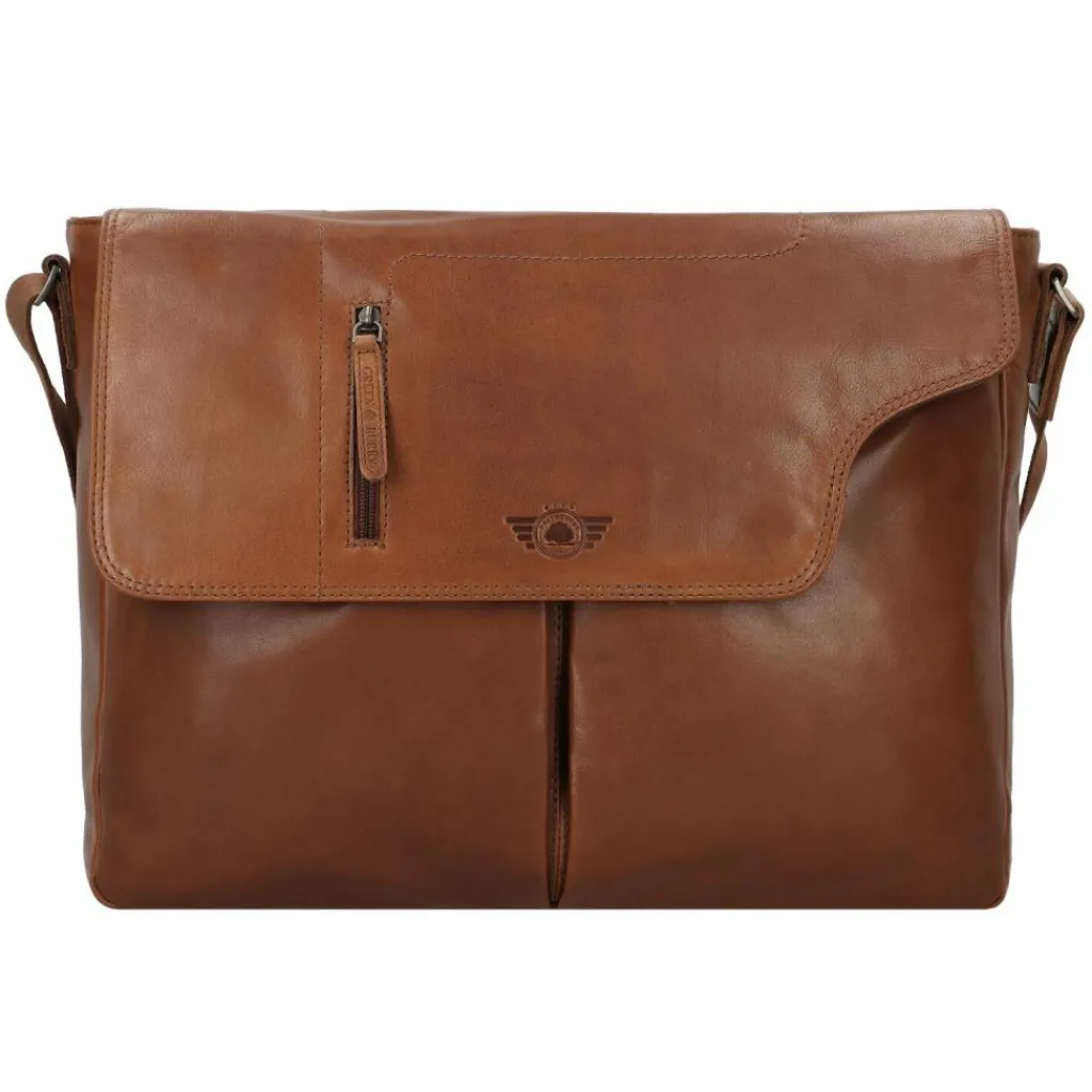 Greenburry Vintage Aktentaschen Messenger Leder 40 cm Laptopfach