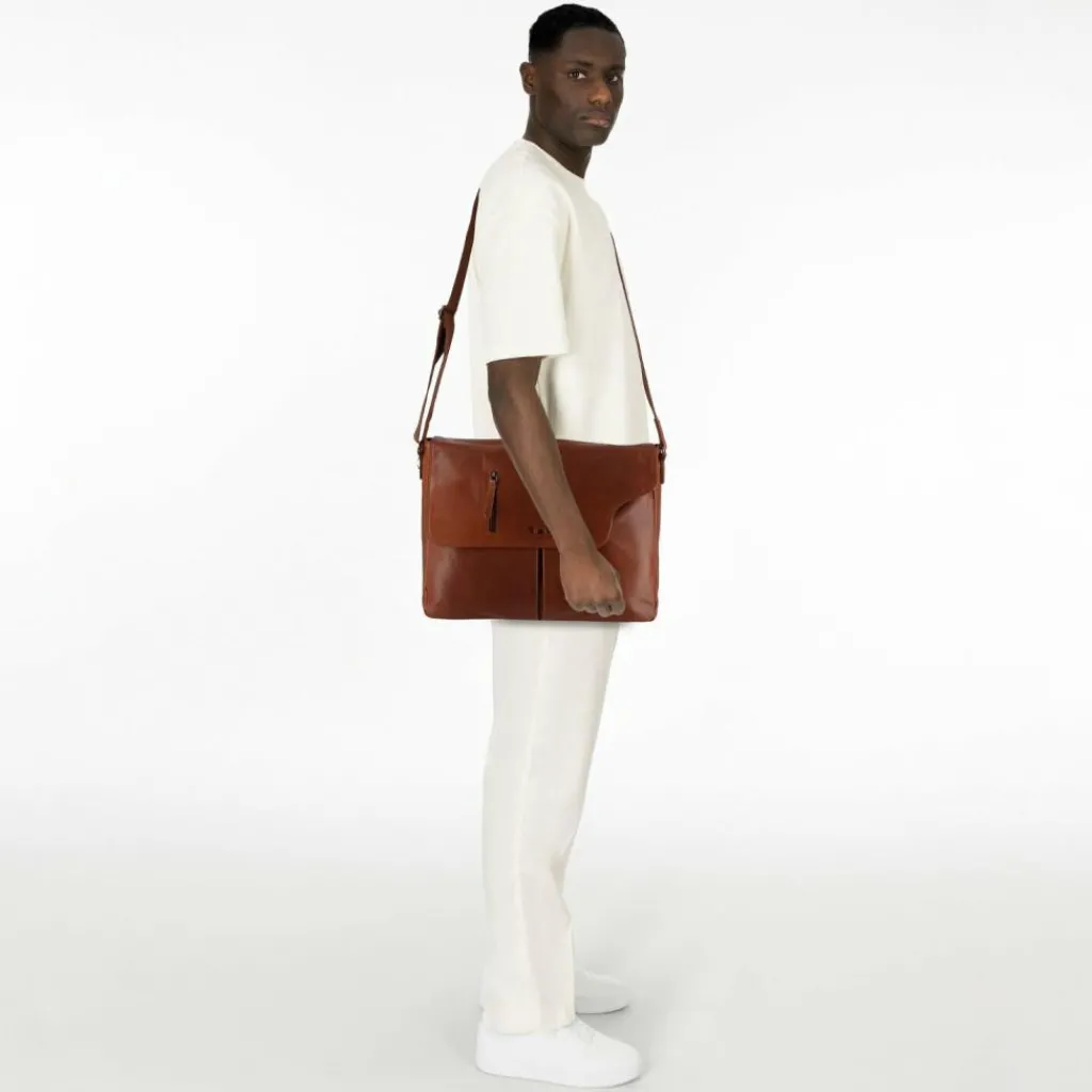 Greenburry Vintage Aktentaschen Messenger Leder 40 cm Laptopfach