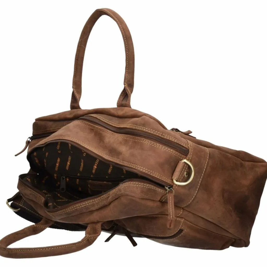 Clearance Greenburry Vintage Aktentasche Leder 40 cm Laptopfach braun