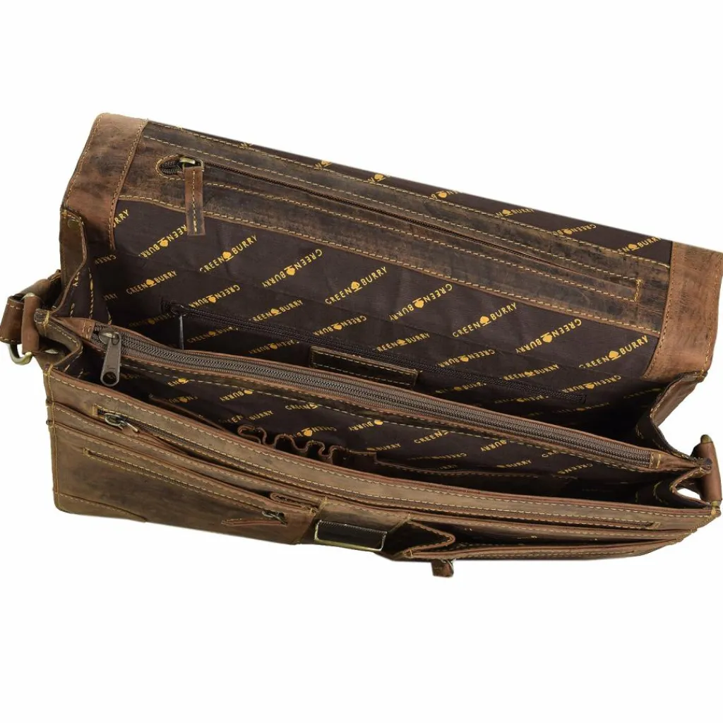 Best Greenburry Vintage Aktentasche Leder 38.5 cm brown