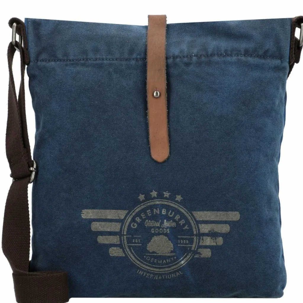 Hot Greenburry Vintage Aviator Umhängetasche 27 cm blue