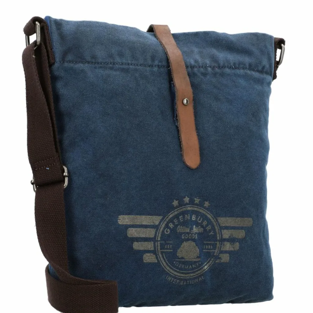 Hot Greenburry Vintage Aviator Umhängetasche 27 cm blue