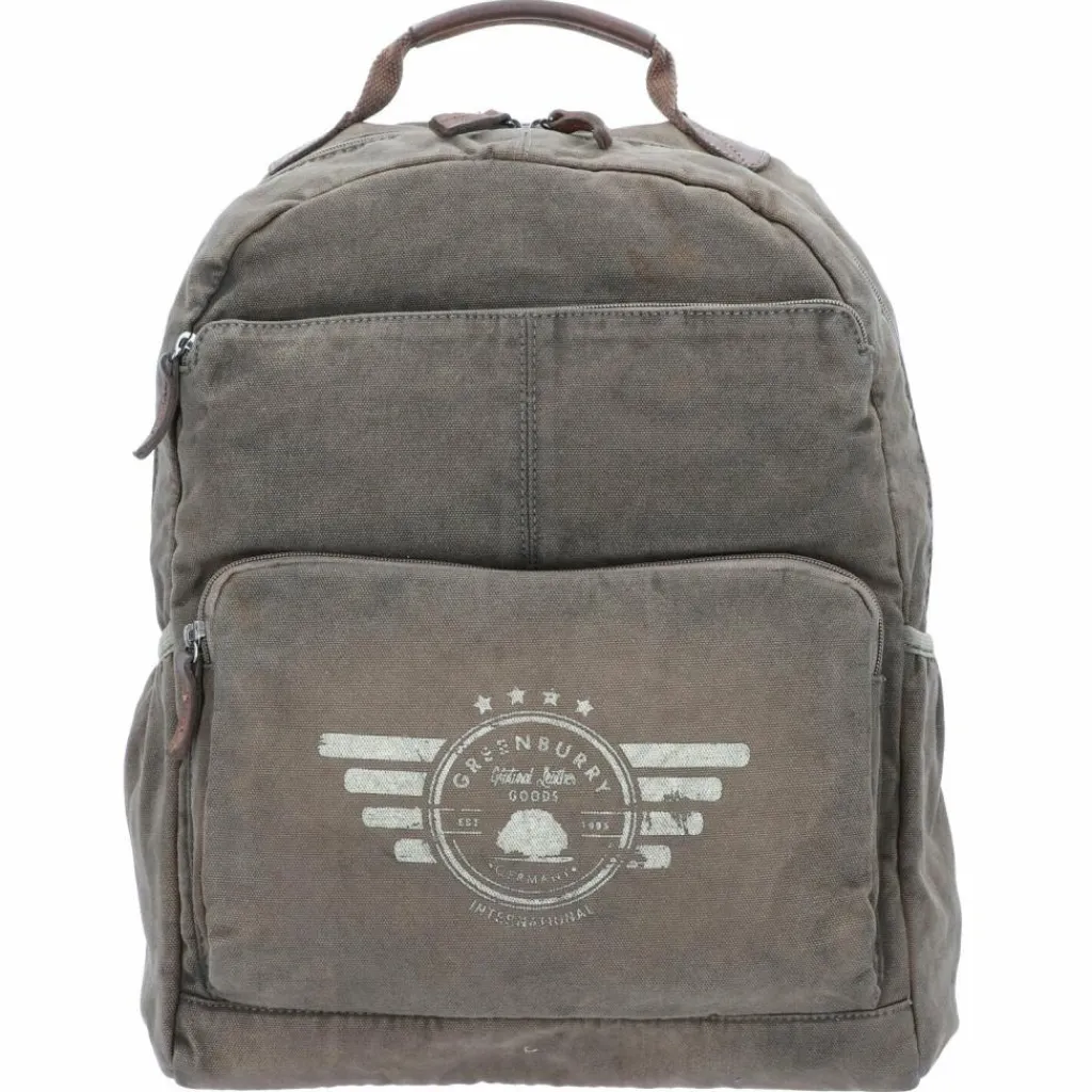 New Greenburry Vintage Aviator Rucksack 43 cm Laptopfach khaki