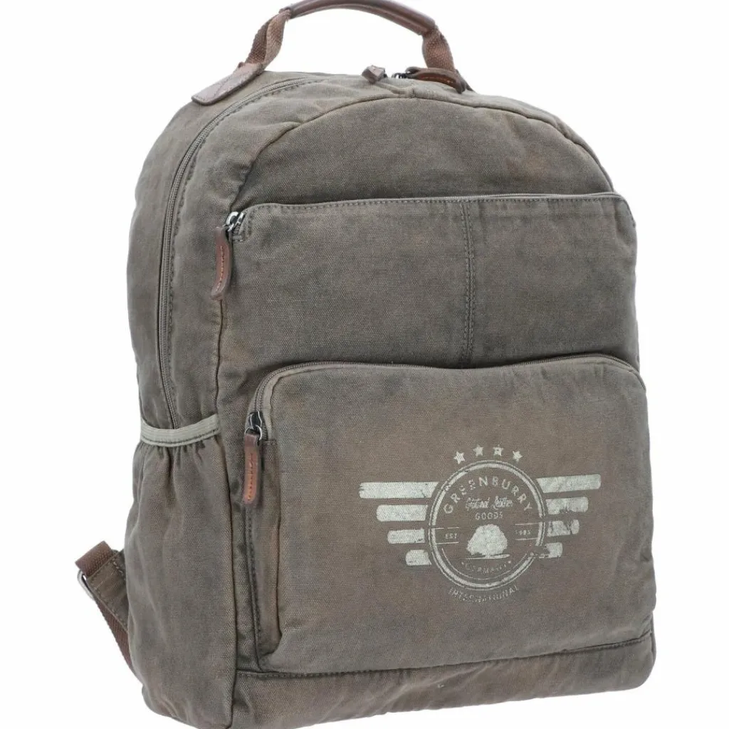 New Greenburry Vintage Aviator Rucksack 43 cm Laptopfach khaki