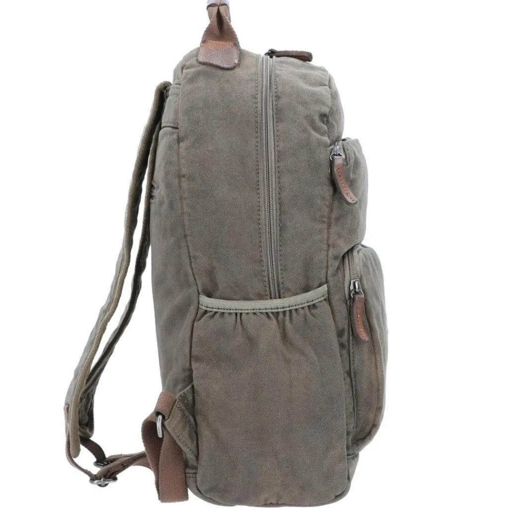New Greenburry Vintage Aviator Rucksack 43 cm Laptopfach khaki