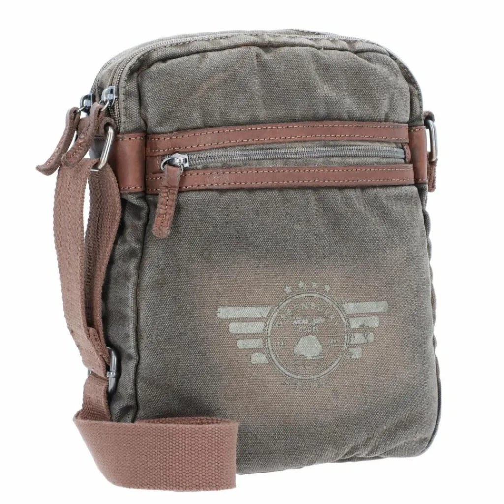 Best Greenburry Vintage Aviator Umhängetasche 22 cm khaki
