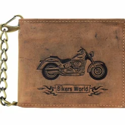 Greenburry Herrengeldbörsen Querformat<Vintage Bike Geldbörse Leder 12 cm braun