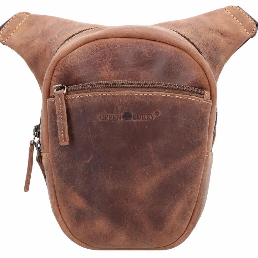 Outlet Greenburry Vintage Biker Gürteltasche Leder 20 cm brown