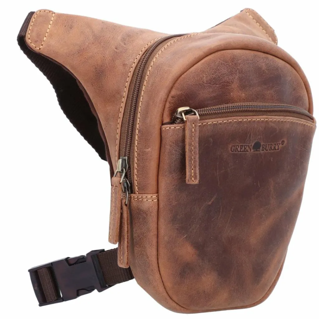 Outlet Greenburry Vintage Biker Gürteltasche Leder 20 cm brown