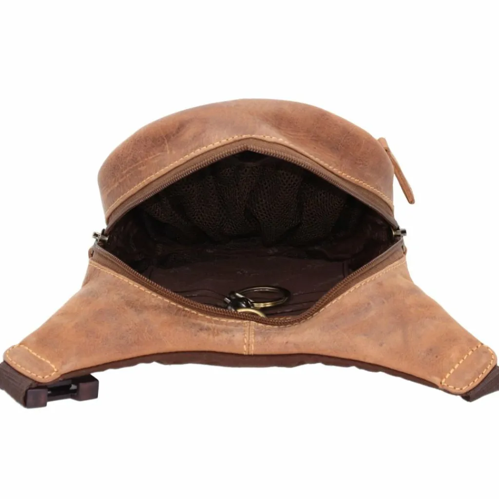 Outlet Greenburry Vintage Biker Gürteltasche Leder 20 cm brown