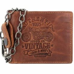Herren Greenburry Vintage Cafe-Racer Geldbörse RFID Leder 12 cm