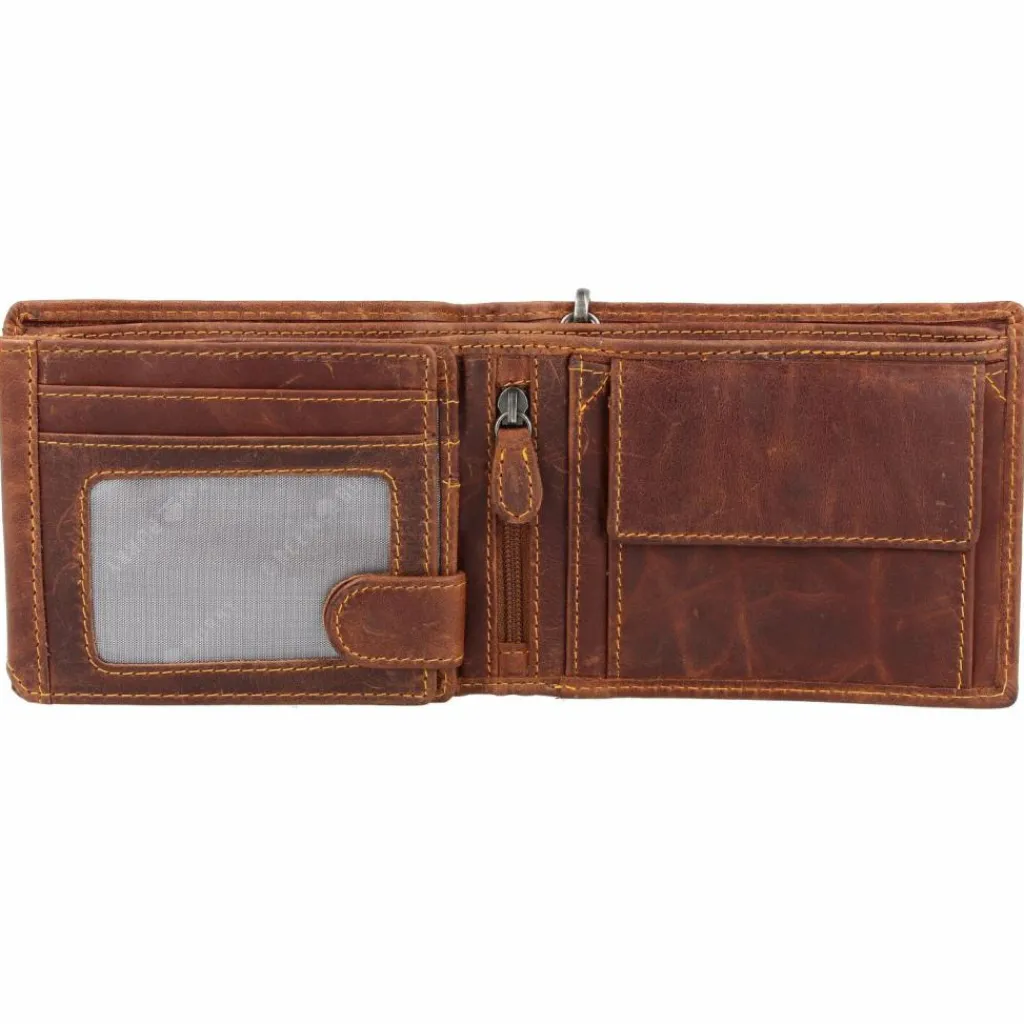 Herren Greenburry Vintage Cafe-Racer Geldbörse RFID Leder 12 cm