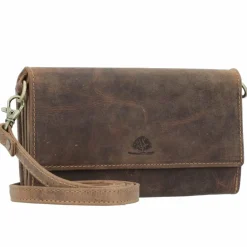 Discount Greenburry Vintage Clutch Geldbörse RFID Schutz Leder 20 cm brown