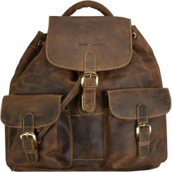New Greenburry Vintage Daypack Leder 40 cm braun