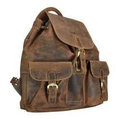 New Greenburry Vintage Daypack Leder 40 cm braun