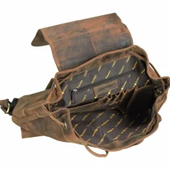 New Greenburry Vintage Daypack Leder 40 cm braun