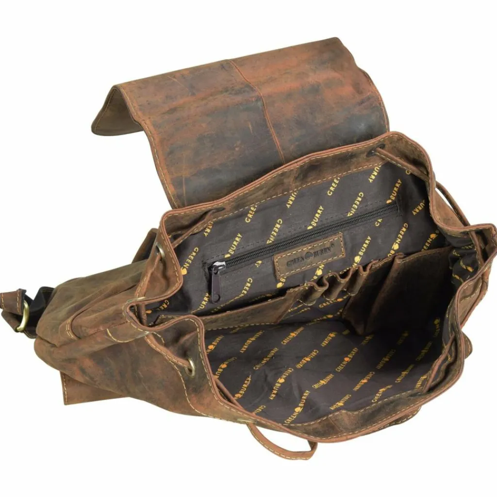 New Greenburry Vintage Daypack Leder 40 cm braun