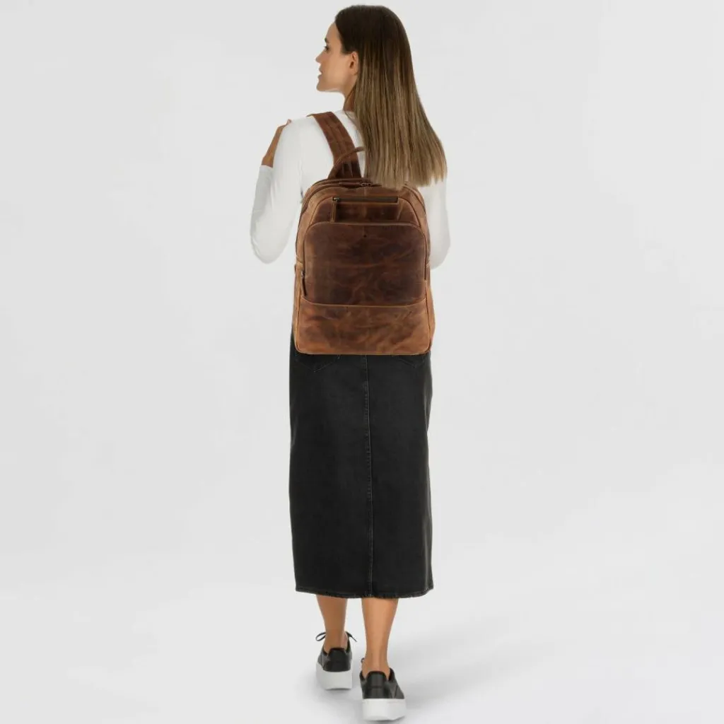Discount Greenburry Vintage Daypack Leder 43 cm Laptopfach brown