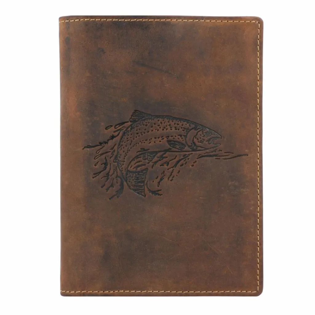 Greenburry Ausweisetuis<Vintage Dokumenten Etui Leder 12 cm forelle