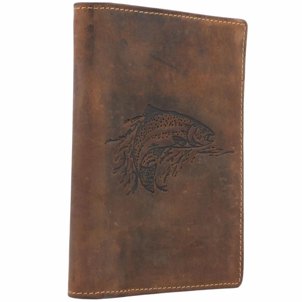 Greenburry Ausweisetuis<Vintage Dokumenten Etui Leder 12 cm forelle