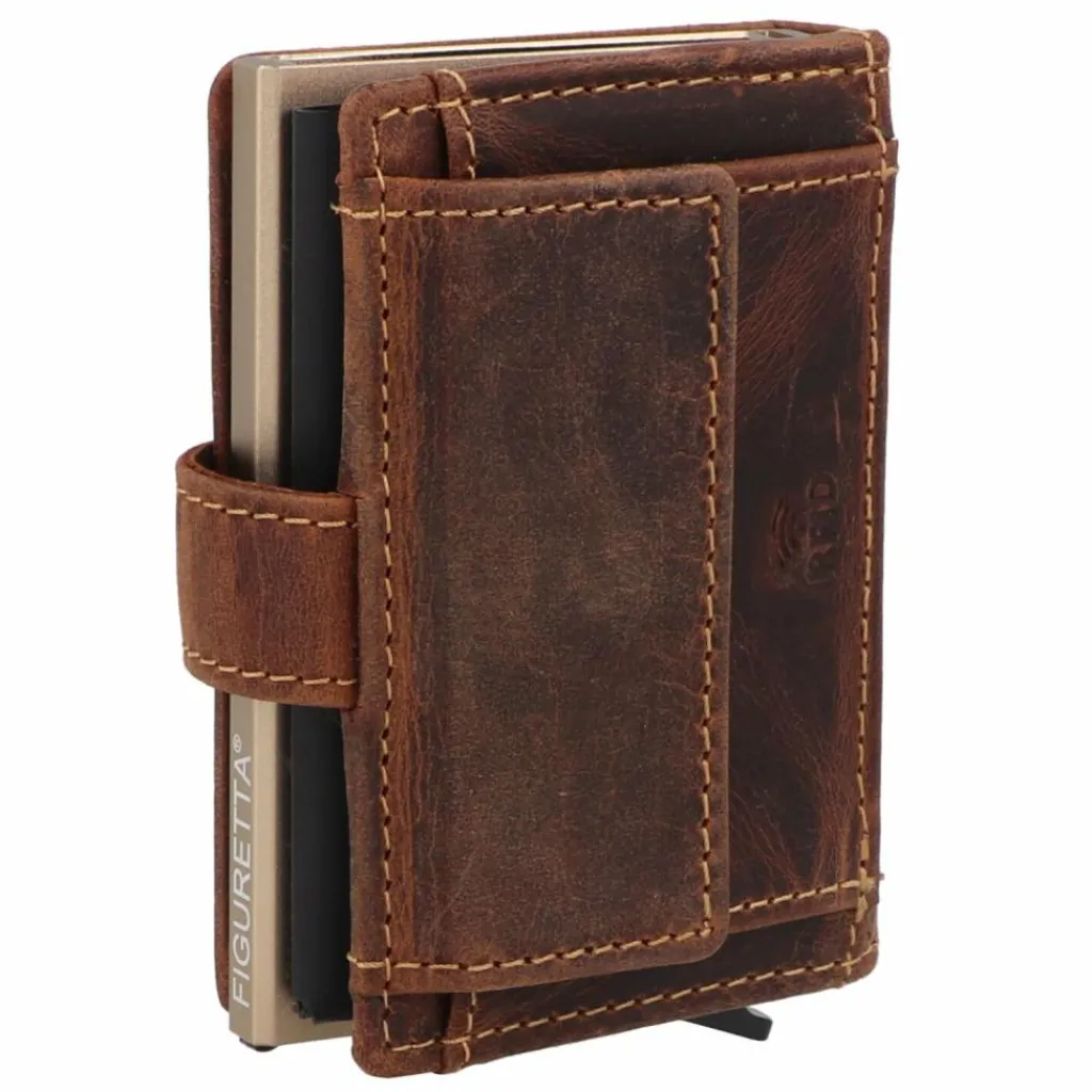 Greenburry Herrengeldbörsen Querformat<Vintage Geldbörse RFID Schutz Leder 7.5 cm brown