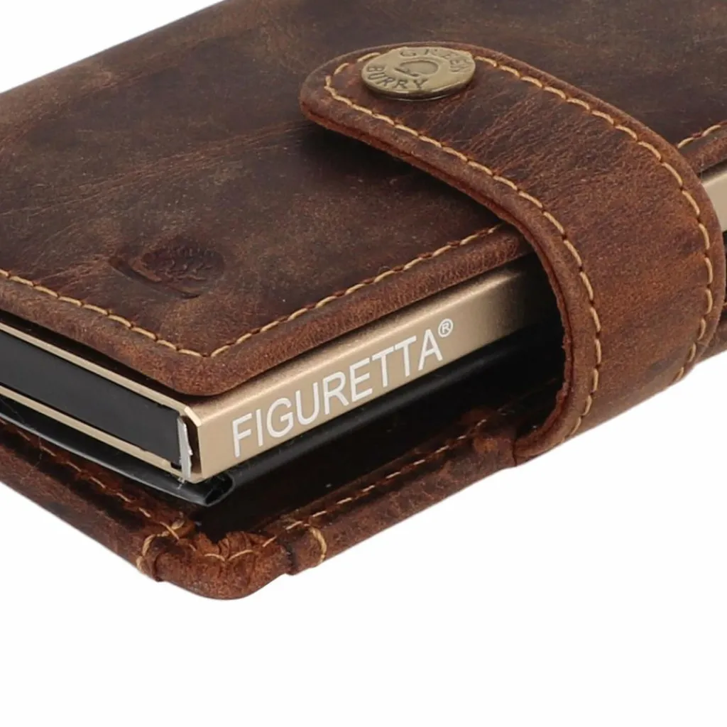 Greenburry Herrengeldbörsen Querformat<Vintage Geldbörse RFID Schutz Leder 7.5 cm brown