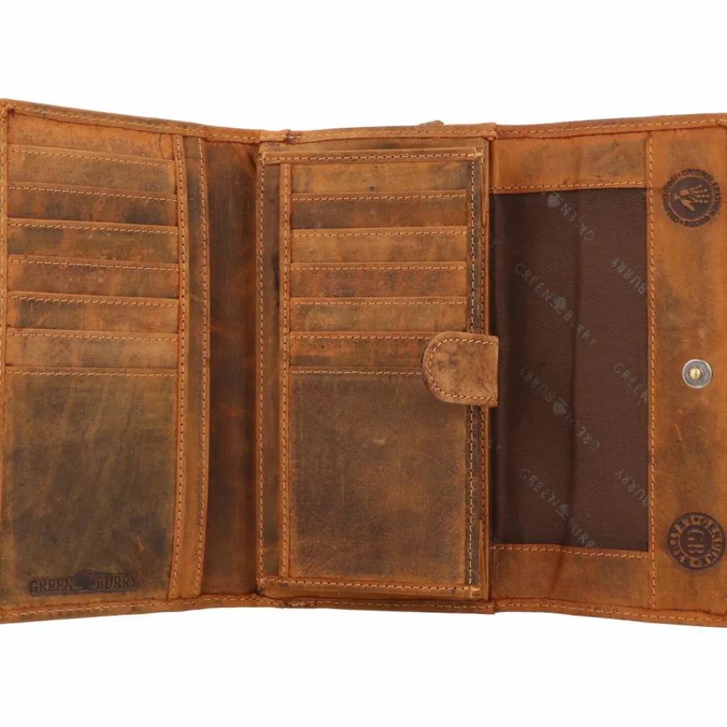 Greenburry Damengeldbörsen Querformat<Vintage Geldbörse Leder 18 cm brown