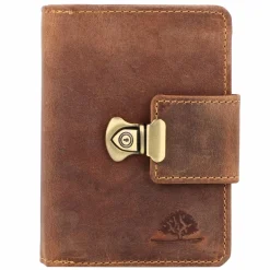 Greenburry Damengeldbörsen Hochformat<Vintage Geldbörse Leder 12,5 cm brown