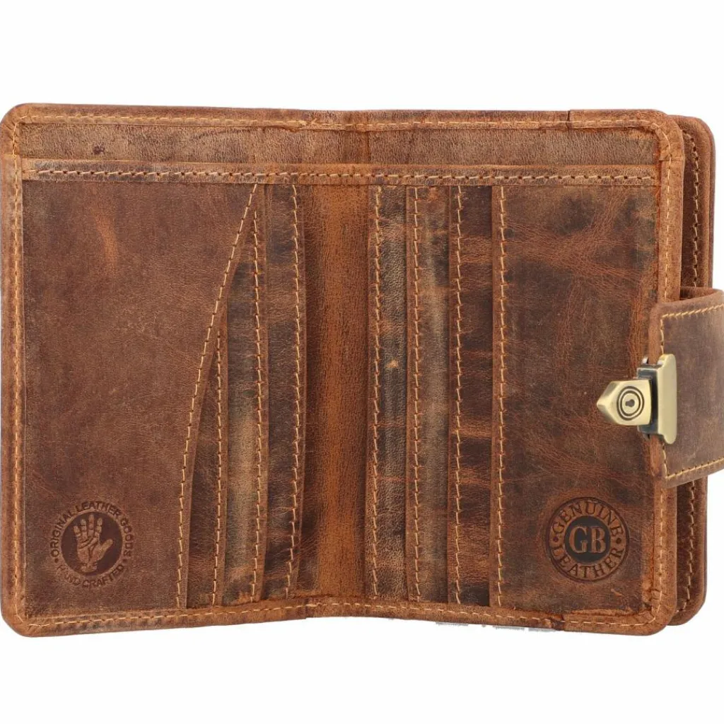 Greenburry Damengeldbörsen Hochformat<Vintage Geldbörse Leder 12,5 cm brown