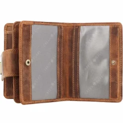 Greenburry Damengeldbörsen Hochformat<Vintage Geldbörse Leder 12,5 cm brown