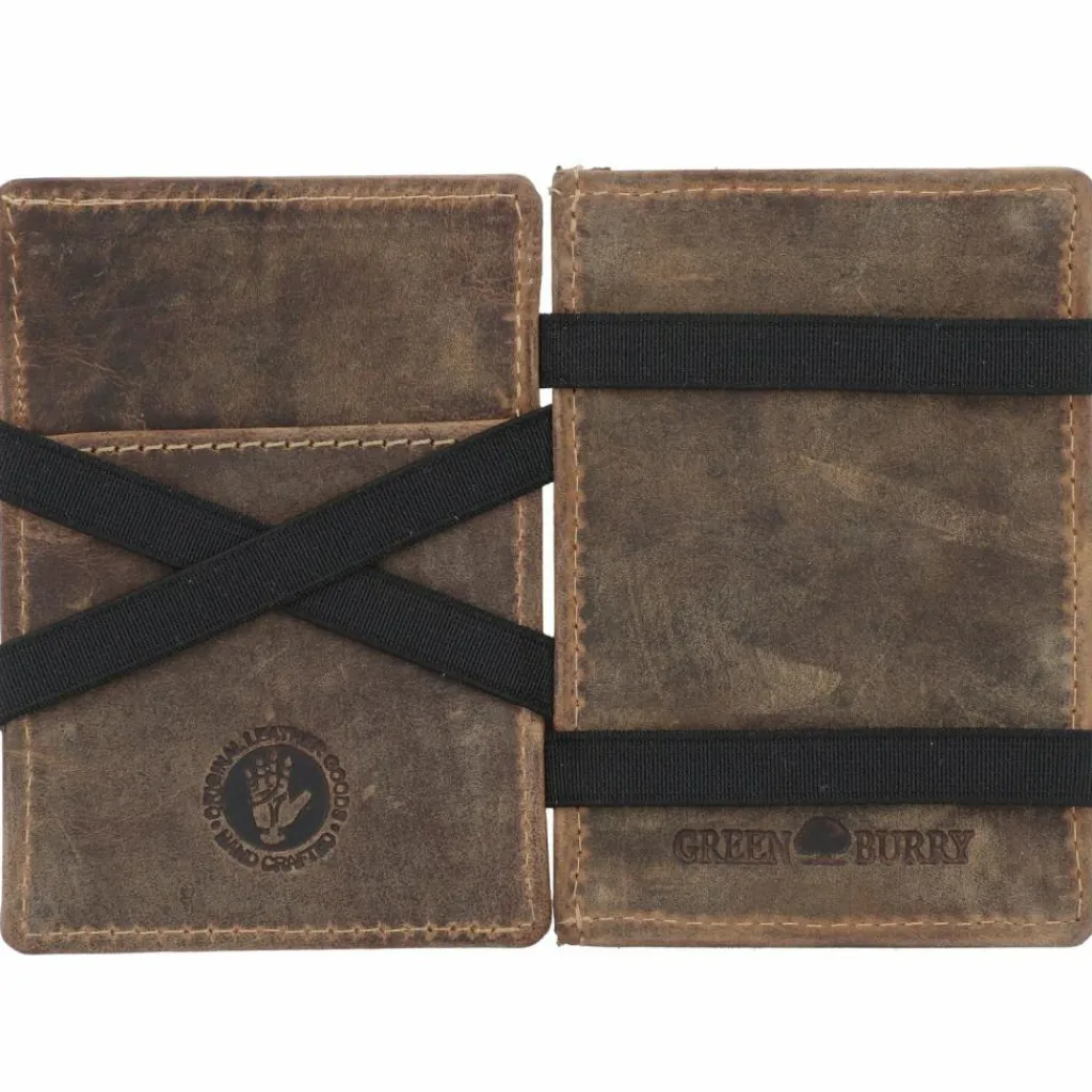 Greenburry Herrengeldbörsen Querformat<Vintage Geldbörse Leder 7.5 cm brown
