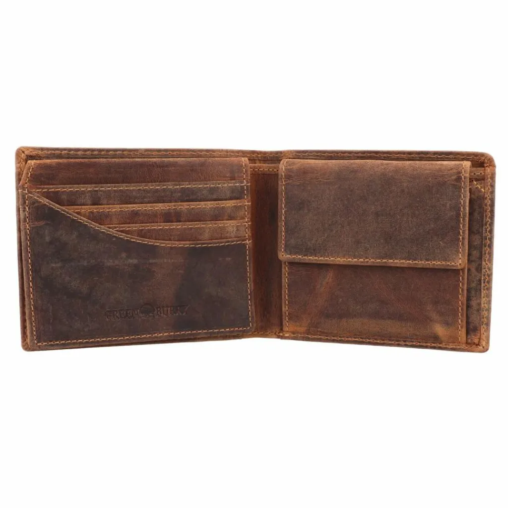 Herren Greenburry Vintage Geldbörse mit Fisch-Prägung Leder 12 cm