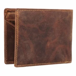 Herren Greenburry Vintage Geldbörse mit Fisch-Prägung Leder 12 cm