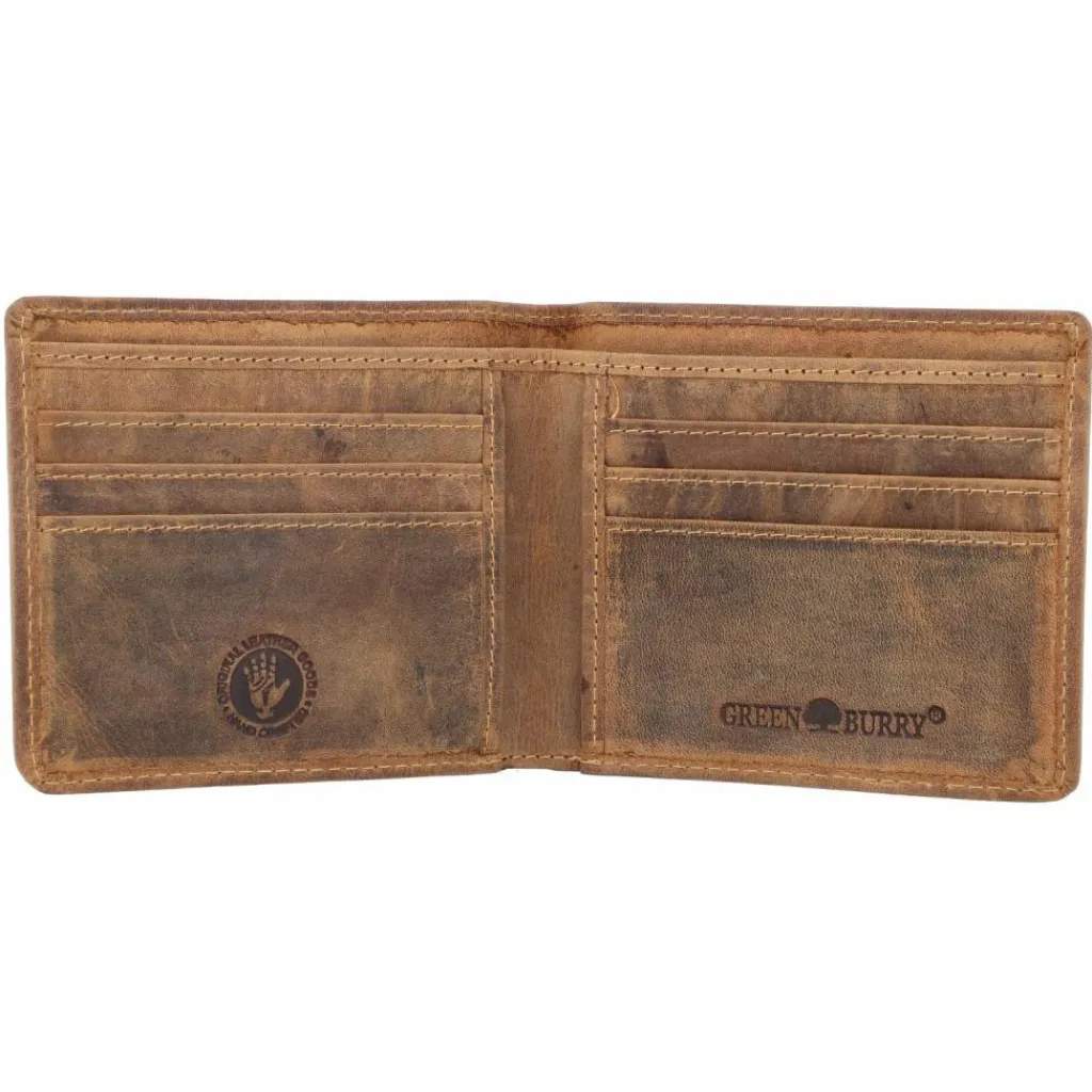Herren Greenburry Vintage Geldbörse Leder 11 cm