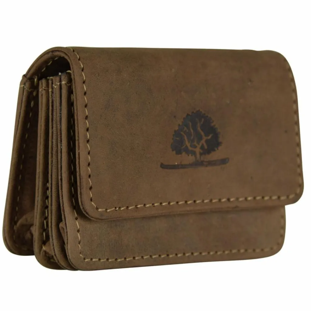 Greenburry Herrengeldbörsen Querformat|Damengeldbörsen Querformat<Vintage Geldbörse Leder 8 cm brown